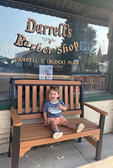 Lollipop Outside of Darrell's Barber Shop!